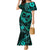 Polynesian Turtle Valentine Mermaid Dress You And Me Turquoise Hibiscus Heart LT01 Women Turquoise - Polynesian Pride