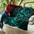 Polynesian Turtle Valentine Quilt You And Me Turquoise Hibiscus Heart LT01 - Polynesian Pride