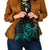 Polynesian Turtle Valentine Shoulder Handbag You And Me Turquoise Hibiscus Heart LT01 - Polynesian Pride