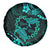 Polynesian Turtle Valentine Spare Tire Cover You And Me Turquoise Hibiscus Heart LT01 - Polynesian Pride