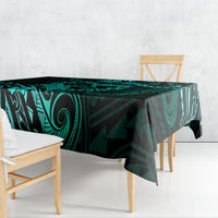 Polynesian Turtle Valentine Tablecloth You And Me Turquoise Hibiscus Heart LT01 - Polynesian Pride
