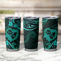 Polynesian Turtle Valentine Tumbler Cup You And Me Turquoise Hibiscus Heart LT01 - Polynesian Pride