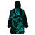 Polynesian Turtle Valentine Wearable Blanket Hoodie You And Me Turquoise Hibiscus Heart LT01 - Polynesian Pride