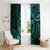 Polynesian Turtle Valentine Window Curtain You And Me Turquoise Hibiscus Heart LT01 - Polynesian Pride