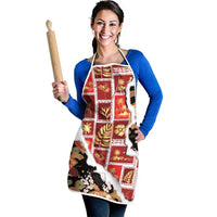 Hawaii Japanese Culture Black Apron Spring Cranes Aloha Pattern LT01 - Polynesian Pride