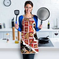 Hawaii Japanese Culture Black Apron Spring Cranes Aloha Pattern LT01 - Polynesian Pride