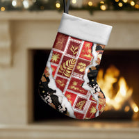 Hawaii Japanese Culture Black Christmas Stocking Spring Cranes Aloha Pattern LT01 Set of 2 Black - Polynesian Pride