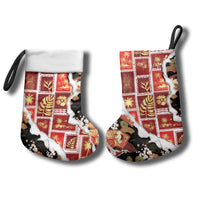 Hawaii Japanese Culture Black Christmas Stocking Spring Cranes Aloha Pattern LT01 - Polynesian Pride