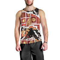 Hawaii Japanese Culture Black Men Tank Top Spring Cranes Aloha Pattern LT01 - Polynesian Pride