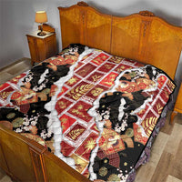 Hawaii Japanese Culture Black Quilt Spring Cranes Aloha Pattern LT01 - Polynesian Pride