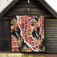 Hawaii Japanese Culture Black Quilt Spring Cranes Aloha Pattern LT01 - Polynesian Pride