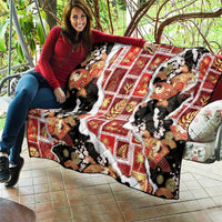 Hawaii Japanese Culture Black Quilt Spring Cranes Aloha Pattern LT01 - Polynesian Pride