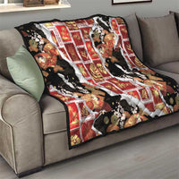 Hawaii Japanese Culture Black Quilt Spring Cranes Aloha Pattern LT01 - Polynesian Pride