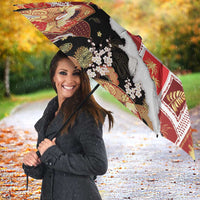 Hawaii Japanese Culture Black Umbrella Spring Cranes Aloha Pattern LT01 - Polynesian Pride