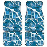 Hawaii Japanese Culture Blue Car Mats Spring Cranes Aloha Pattern LT01 - Polynesian Pride