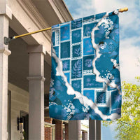 Hawaii Japanese Culture Blue Garden Flag Spring Cranes Aloha Pattern LT01 House Flag Blue - Polynesian Pride