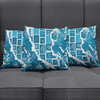 Hawaii Japanese Culture Blue Pillow Cover Spring Cranes Aloha Pattern LT01 - Polynesian Pride