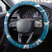 Hawaii Japanese Culture Blue Steering Wheel Cover Spring Cranes Aloha Pattern LT01 - Polynesian Pride