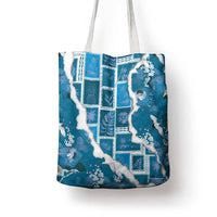 Hawaii Japanese Culture Blue Tote Bag Spring Cranes Aloha Pattern LT01 - Polynesian Pride