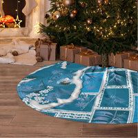 Hawaii Japanese Culture Blue Tree Skirt Spring Cranes Aloha Pattern LT01 - Polynesian Pride
