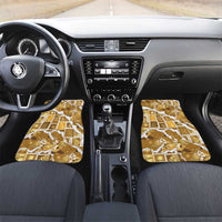 Hawaii Japanese Culture Gold Car Mats Spring Cranes Aloha Pattern LT01 Set 2pcs - Front Gold - Polynesian Pride