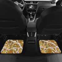 Hawaii Japanese Culture Gold Car Mats Spring Cranes Aloha Pattern LT01 Set 2pcs - Back Gold - Polynesian Pride