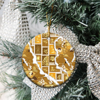 Hawaii Japanese Culture Gold Ceramic Ornament Spring Cranes Aloha Pattern LT01 - Polynesian Pride