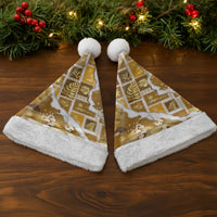 Hawaii Japanese Culture Gold Christmas Santa Hat Spring Cranes Aloha Pattern LT01 - Polynesian Pride
