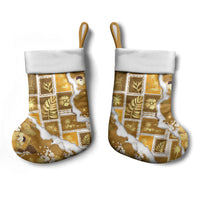 Hawaii Japanese Culture Gold Christmas Stocking Spring Cranes Aloha Pattern LT01 - Polynesian Pride