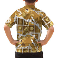 Hawaii Japanese Culture Gold Hawaiian Shirt Spring Cranes Aloha Pattern LT01 - Polynesian Pride