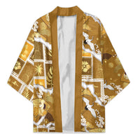 Hawaii Japanese Culture Gold Kimono Spring Cranes Aloha Pattern LT01 Unisex Gold - Polynesian Pride