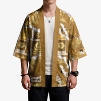 Hawaii Japanese Culture Gold Kimono Spring Cranes Aloha Pattern LT01 - Polynesian Pride
