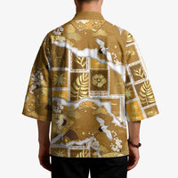 Hawaii Japanese Culture Gold Kimono Spring Cranes Aloha Pattern LT01 - Polynesian Pride