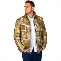 Hawaii Japanese Culture Gold Padded Jacket Spring Cranes Aloha Pattern LT01 - Polynesian Pride