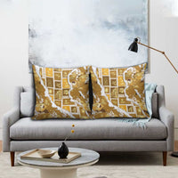 Hawaii Japanese Culture Gold Pillow Cover Spring Cranes Aloha Pattern LT01 - Polynesian Pride