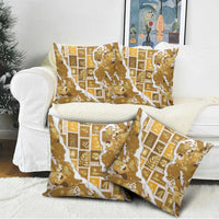 Hawaii Japanese Culture Gold Pillow Cover Spring Cranes Aloha Pattern LT01 - Polynesian Pride
