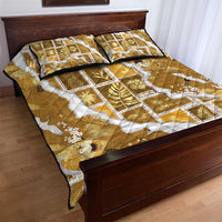 Hawaii Japanese Culture Gold Quilt Bed Set Spring Cranes Aloha Pattern LT01 - Polynesian Pride