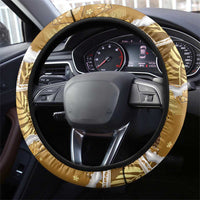 Hawaii Japanese Culture Gold Steering Wheel Cover Spring Cranes Aloha Pattern LT01 - Polynesian Pride