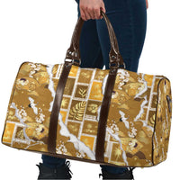 Hawaii Japanese Culture Gold Travel Bag Spring Cranes Aloha Pattern LT01 - Polynesian Pride