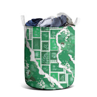 Hawaii Japanese Culture Green Laundry Basket Spring Cranes Aloha Pattern LT01 - Polynesian Pride