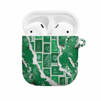 Hawaii Japanese Culture Green AirPods Case Spring Cranes Aloha Pattern LT01 Green - Polynesian Pride