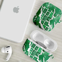 Hawaii Japanese Culture Green AirPods Case Spring Cranes Aloha Pattern LT01 - Polynesian Pride