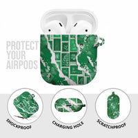 Hawaii Japanese Culture Green AirPods Case Spring Cranes Aloha Pattern LT01 - Polynesian Pride
