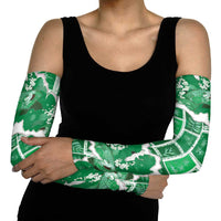 Hawaii Japanese Culture Green Arm Sleeves Spring Cranes Aloha Pattern LT01 - Polynesian Pride