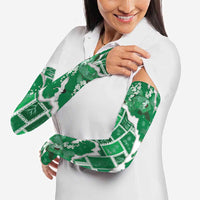 Hawaii Japanese Culture Green Arm Sleeves Spring Cranes Aloha Pattern LT01 - Polynesian Pride