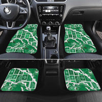 Hawaii Japanese Culture Green Car Mats Spring Cranes Aloha Pattern LT01 Set 4pcs Green - Polynesian Pride