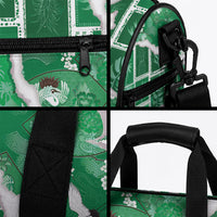 Hawaii Japanese Culture Green Duffle Bag Spring Cranes Aloha Pattern LT01 - Polynesian Pride