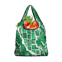 Hawaii Japanese Culture Green Grocery Bag Spring Cranes Aloha Pattern LT01 1-pack One Size Green - Polynesian Pride