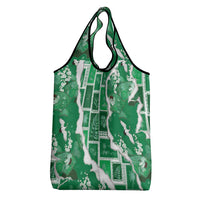 Hawaii Japanese Culture Green Grocery Bag Spring Cranes Aloha Pattern LT01 - Polynesian Pride