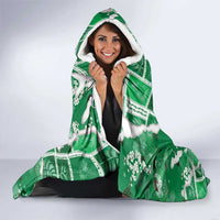 Hawaii Japanese Culture Green Hooded Blanket Spring Cranes Aloha Pattern LT01 - Polynesian Pride